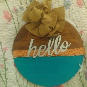 Hello door hanger